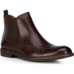 Buty męskie. Pomarańczowe sztyblety męskie Wittchen, ze skóry, bez zapięcia. W wyprzedaży za 299,90 zł.
