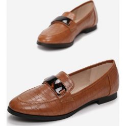 Camelowe Mokasyny Ellise. Brązowe mokasyny damskie Born2be, ze skóry, eleganckie. Za 89,99 zł.