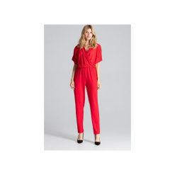 Kombinezon M684 Czerwony. Czerwone kombinezony damskie FIGL, xl, bez wzorów, eleganckie, bez kołnierzyka, z krótkim rękawem, krótkie. Za 239,00 zł.
