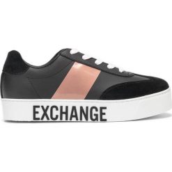 Armani Exchange Tenisówki Czarny. Czarne trampki i tenisówki damskie ze skóry. Za 865,95 zł.