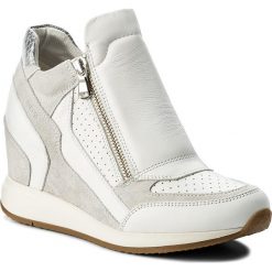Sneakersy GEOX - D Nydame A D620QA 08522 C1352 White/Off White. Białe sneakersy damskie Geox, z materiału. W wyprzedaży za 339,00 zł.