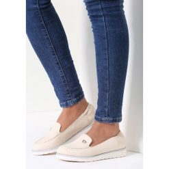 Beżowe Lordsy White Sky. Brązowe lordsy damskie vices, z materiału. Za 49,99 zł.