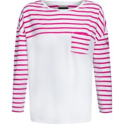 T-shirt NAPAPIJRI SLIAC. Różowe topy damskie Napapijri, w paski, z tkaniny, z okrągłym kołnierzem. W wyprzedaży za 126,00 zł.