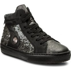 Sneakersy RIEKER - L5948-45 Grey Combination. Czarne półbuty damskie Rieker, ze skóry ekologicznej. Za 259,00 zł.