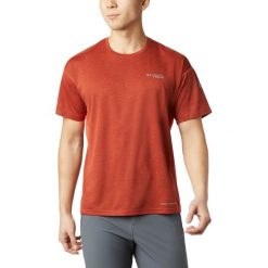 Koszulka Columbia IRICOKNIT SHORT SLEEVE 1886361845. Pomarańczowe koszulki męskie Columbia, xl, bez wzorów, bez kołnierzyka, bez rękawów. Za 195,99 zł.