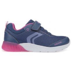 Geox Tenisówki Dziewczęce Sveth 28 Niebieski. Niebieskie buty sportowe dziewczęce Geox, na lato. W wyprzedaży za 169,00 zł.