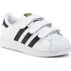 Buty adidas - Superstar Cf C EF4838 Ftwwht/Cblack/Ftwwht. Białe półbuty chłopięce Adidas, na rzepy. W wyprzedaży za 209,00 zł.