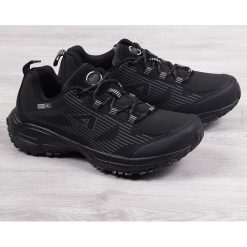 Buty trekkingowe wodoodporne czarne American Club - czarny / szary. Szare buty sportowe damskie sportowe. Za 129,99 zł.