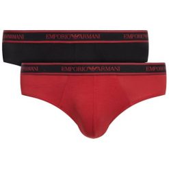 Komplet 2 par slipów Emporio Armani Underwear 111733 9A717 60020. Czerwone slipy męskie Emporio Armani Underwear, m, bez wzorów, z elastanu. W wyprzedaży za 109,00 zł.