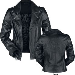 Amon Amarth EMP Signature Collection Kurtka skórzana damska czarny. Czarne kurtki damskie marki Amon Amarth, xl, z nadrukiem, ze skóry, bez kaptura. Za 812,90 zł.