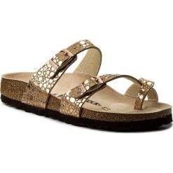 Japonki BIRKENSTOCK - Mayari 1006734 Metallic Stones Copper. Żółte klapki damskie Birkenstock, bez wzorów, ze skóry, bez obcasa. W wyprzedaży za 249,00 zł.