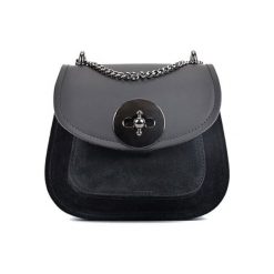 Torebki klasyczne damskie: Skórzana torebka w kolorze czarnym – (S)19 x (W)16,5 x (G)10 cm