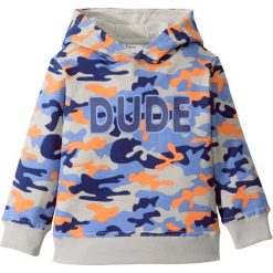 Bluzy chłopięce: Bluza z kapturem bonprix kobaltowy moro