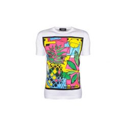 T-shirty z krótkim rękawem Dsquared S71GD0622. Białe t-shirty męskie Dsquared, s, bez wzorów, bez kołnierzyka, krótkie. Za 489,00 zł.