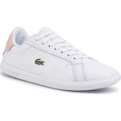 Sneakersy LACOSTE - Graduate 120 1 Sfa 7-39SFA001583J Wht/Nat. Białe półbuty damskie Lacoste, na co dzień, bez wzorów, ze skóry ekologicznej, bez obcasa, na płaskiej podeszwie, bez zapięcia. W wyprzedaży za 319,00 zł.