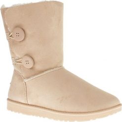 Buty zimowe damskie: Zimowe botki „Lola” w kolorze beżowym