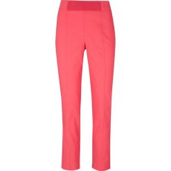Spodnie 7/8 z bengaliny, z gumką w talii SLIM FIT bonprix jasny koralowy. Różowe spodnie damskie bonprix. Za 74,99 zł.