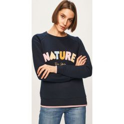 Femi Stories - Bluza Rosh. Niebieskie bluzy damskie Femi Stories, s, z aplikacjami, z bawełny, bez rękawów, bez kaptura. W wyprzedaży za 249,90 zł.