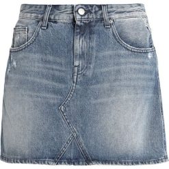 Replay SKIRT Spódnica trapezowa blue denim. Niebieskie minispódniczki marki Replay, z bawełny, trapezowe. Za 409,00 zł.