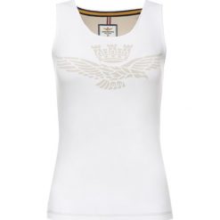 Top Aeronautica Militare 191TS1583DJ214. Białe bluzki damskie Aeronautica Militare, xl, bez wzorów, z elastanu, polo, bez rękawów. W wyprzedaży za 149,00 zł.