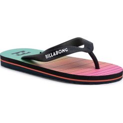 Japonki BILLABONG - Tides Print Boy S2FF01BIP0 Neon 5628. Czarne sandały chłopięce Billabong, z tworzywa sztucznego, bez zapięcia. W wyprzedaży za 69,00 zł.