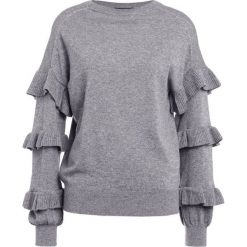 Swetry klasyczne damskie: J.CREW DOUBLE TROUBLE RUFFLE Sweter heather pewter