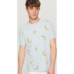 T-shirty męskie: T-shirt w banany – Niebieski