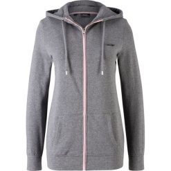 Bluza rozpinana z kapturem bonprix szary melanż. Szare bluzy damskie bonprix, melanż. Za 89,99 zł.