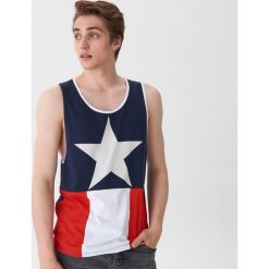 Tank top Kapitan Ameryka - Wielobarwn. Szare t-shirty męskie House, s, bez wzorów, bez kołnierzyka. Za 49,99 zł.