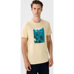Jack & Jones Luciano Koszulka Żółty. Żółte podkoszulki męskie Jack & Jones, m, z nadrukiem, z bawełny, z krótkim rękawem. Za 66,95 zł.