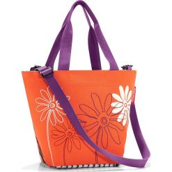 Shopper bag damskie: Shopper bag w kolorze pomarańczowo-fioletowym – 31 x 21 x 16 cm