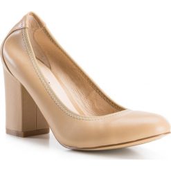 Buty damskie. Brązowe czółenka damskie Wittchen, ze skóry. W wyprzedaży za 199,90 zł.