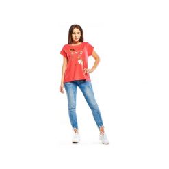 Bluzka z połyskującym wzorem. Czerwone bluzki damskie Bird, xl, bez wzorów, bez kołnierzyka, bez rękawów. Za 168,00 zł.