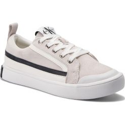 Sneakersy CALVIN KLEIN JEANS - Dino S0613 Bright White/White/Black. Szare sneakersy męskie marki Calvin Klein Jeans, na co dzień, bez wzorów, z jeansu, klasyczne, bez zapięcia. Za 569,00 zł.