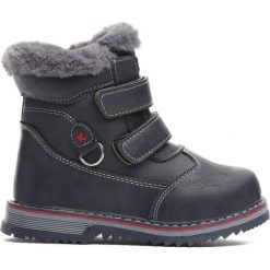 Granatowe Traperki Nonrural. Niebieskie buty zimowe chłopięce Born2be, z materiału, z okrągłym noskiem, na zamek. Za 59,99 zł.