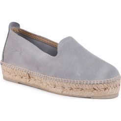 Espadryle MANEBI - Slippers W A C.1 N0 Grey. Szare espadryle damskie Manebi, bez wzorów, ze skóry, bez obcasa. W wyprzedaży za 299,00 zł.