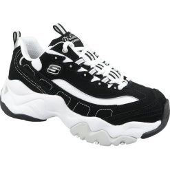 Skechers D'Lites 3.0 12956-BKW buty sneakers damskie czarne 40. Czarne buty sportowe damskie Skechers, bez wzorów, ze skóry, sportowe, na fitness i siłownię. W wyprzedaży za 299,99 zł.