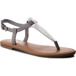 Chodaki damskie: Japonki TOMMY JEANS – Metallic Flat Thong Sandal EN0EN00205 Silver 000