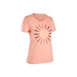 Koszulka krótki rękaw Gym & Pilates damska. Różowe koszulki damskie Adidas, xl, bez wzorów, z bawełny, bez kołnierzyka, z krótkim rękawem. Za 109,99 zł.