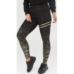 Czarno-Złote Legginsy Ohirrahne. Czarne legginsy damskie Born2be, s, bez wzorów. Za 49,99 zł.
