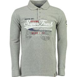Koszulka polo "Kiobrasil" w kolorze szarym. Szare bez kategorii marki Geographical Norway Women & Kids, z nadrukiem, z bawełny, z długim rękawem. W wyprzedaży za 86,95 zł.