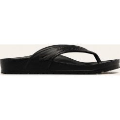 Birkenstock - Japonki Honolulu. Czarne klapki damskie Birkenstock, bez wzorów, z materiału, bez obcasa, na obcasie. Za 129,90 zł.