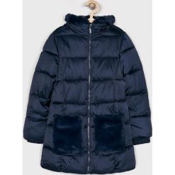 Blukids - Kurtka dziecięca 140-170 cm. Niebieskie kurtki dziewczęce marki Blukids, bez wzorów, z poliesteru, długie, bez kaptura. W wyprzedaży za 129,90 zł.
