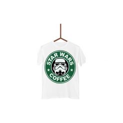 Koszulka Trooper Coffe Męska. Białe koszulki męskie marki Failfake, s, bez wzorów, bez kołnierzyka. Za 130,00 zł.