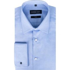 Koszula SIMONE KDNS000278. Niebieskie koszule męskie Giacomo Conti, m, bez wzorów, z bawełny, eleganckie, bez kołnierzyka, bez rękawów. Za 199,00 zł.