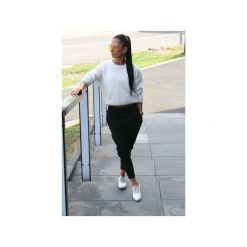 LONG PANTS 2 BUTTONS UNISEX czarne. Szare spodnie męskie Button, m, z bawełny. Za 329,00 zł.