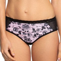 Brazyliany Daniela. Pomarańczowe majtki damskie marki Gaia, w kwiaty, z bawełny. Za 38,99 zł.