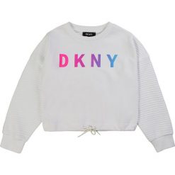 Dkny - Bluza dziecięca 152-158 cm. Czarne bluzy dziewczęce DKNY, z nadrukiem, z bawełny, bez rękawów, bez kaptura. Za 329,90 zł.