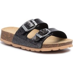 Klapki SUPERFIT - 8-00111-01 M Schwarz Kombi. Czarne sandały dziewczęce Superfit, ze skóry ekologicznej, bez zapięcia. Za 109,00 zł.