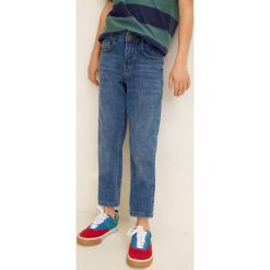 Mango Kids - Jeansy dziecięce Jacob 104-164 cm. Niebieskie spodnie chłopięce marki Mango Kids, bez wzorów, z elastanu. Za 79,90 zł.